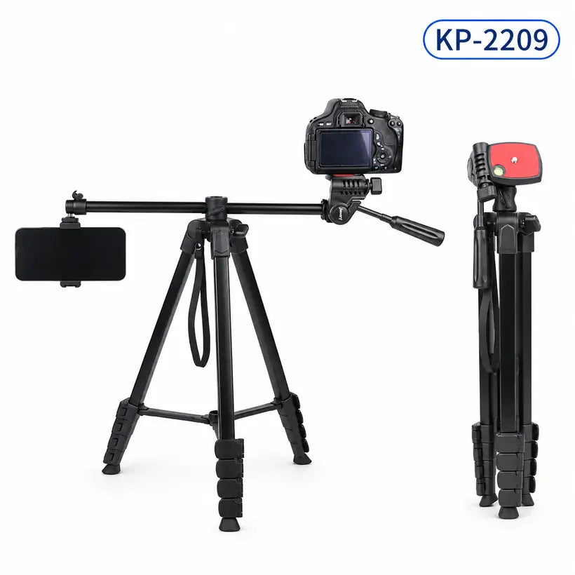 Trípode Jmary KP-2209 armado con brazo y plegado